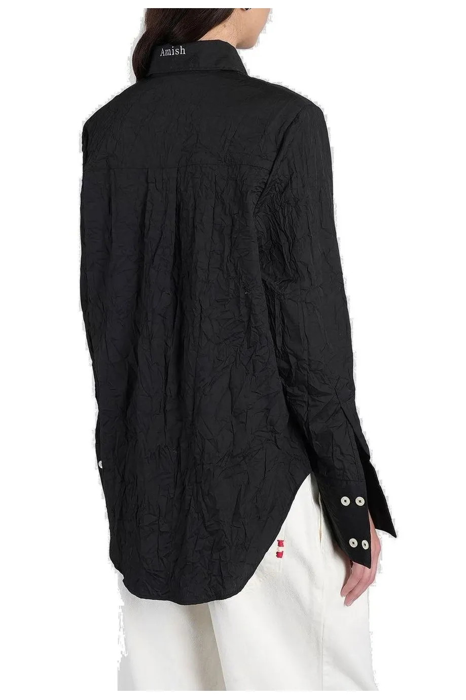 Amish Long-Sleeved Curved Hem Shirt