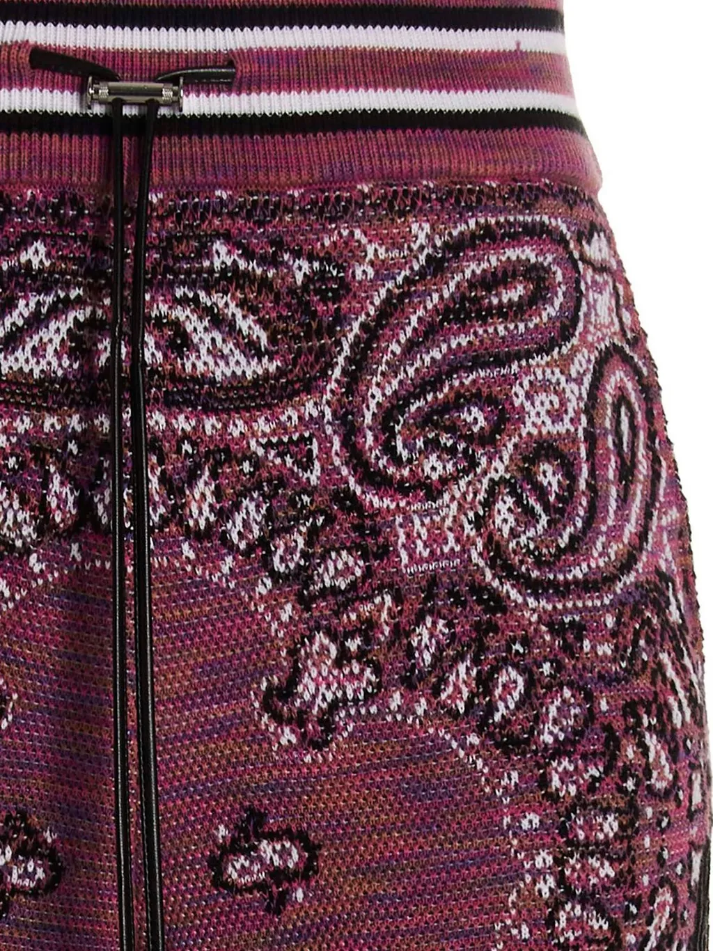 Amiri Bandana-Pattern Knitted Drawstring Pants