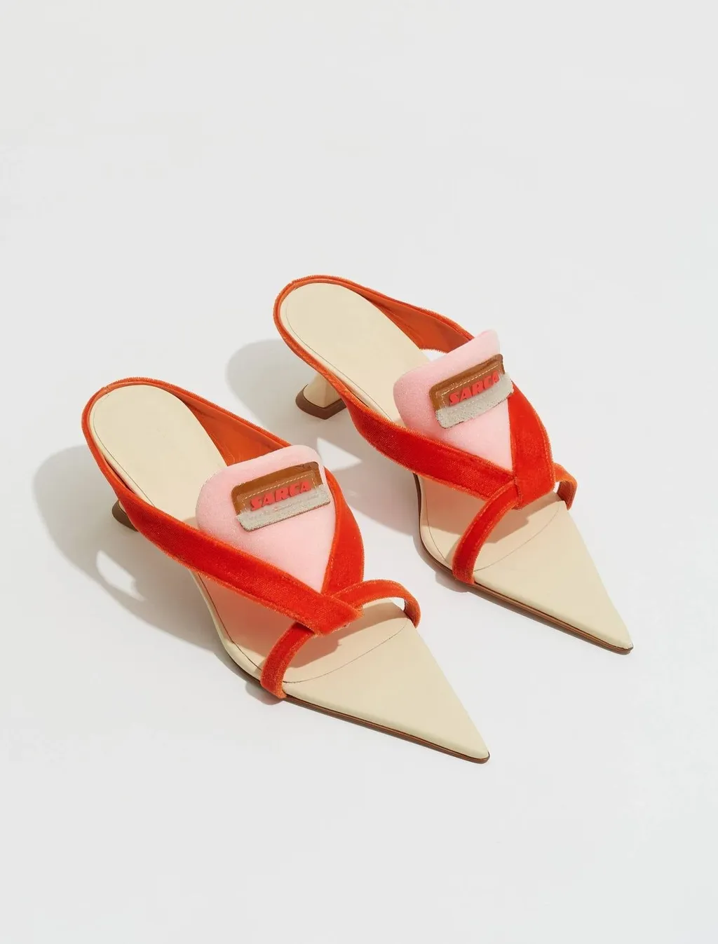 Ancuta Sarca Velvet Pointed-Toe Sandals
