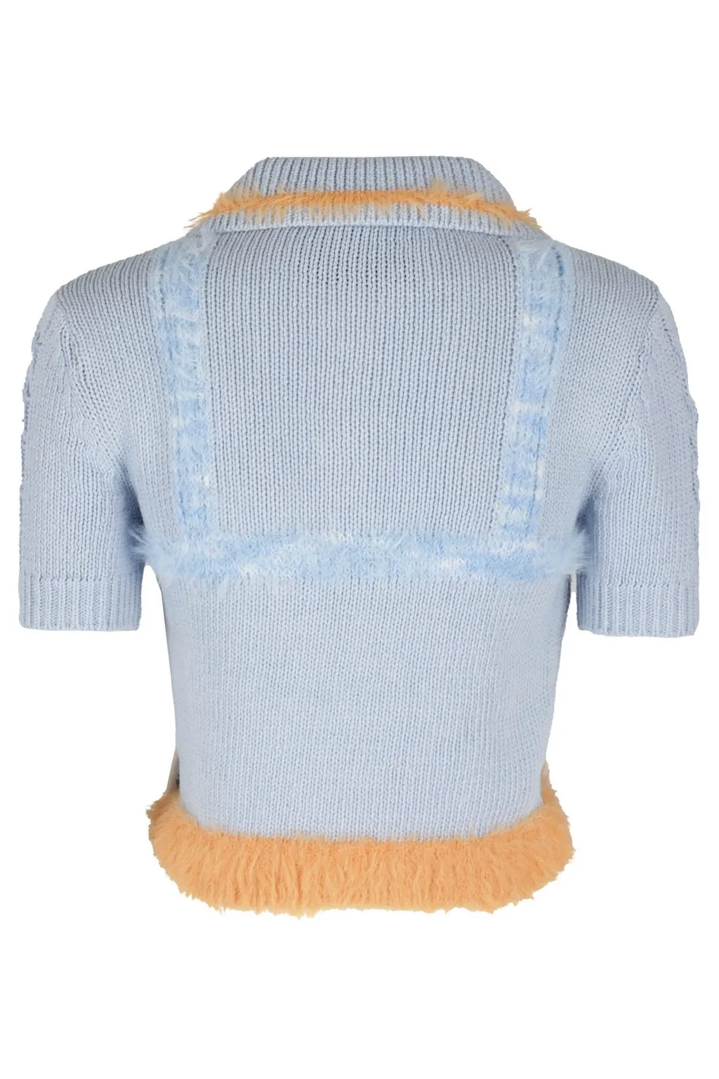 Andersson Bell Fuzzy Knit Polo Top