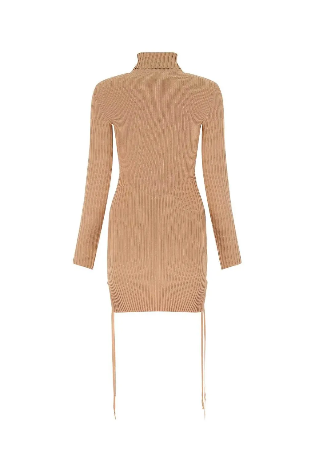 Andrea Adamo Ribbed Turtleneck Dress