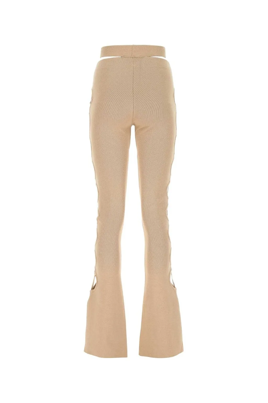 Andrea Adamo Cut-Out Knitted Bootcut Trousers