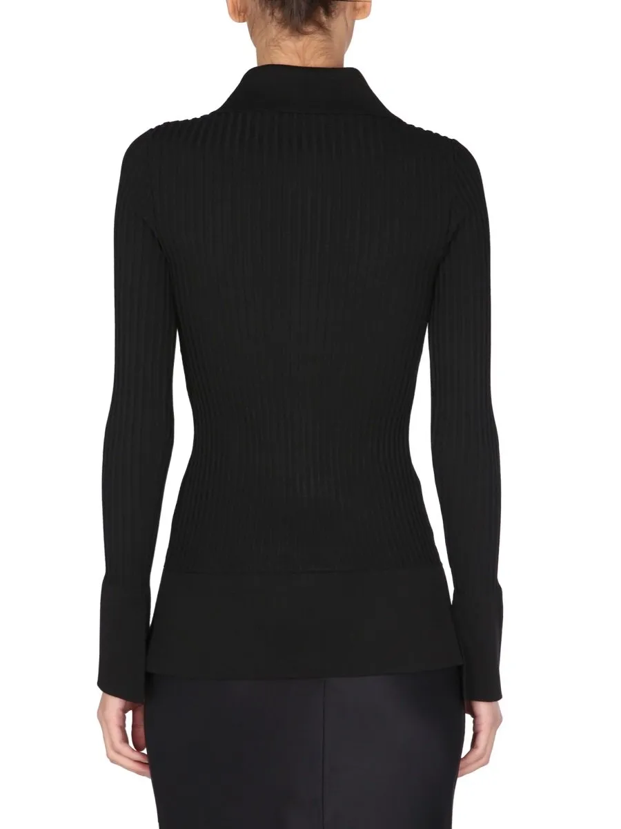 Andrea Adamo Cut Out Detail Cardigan