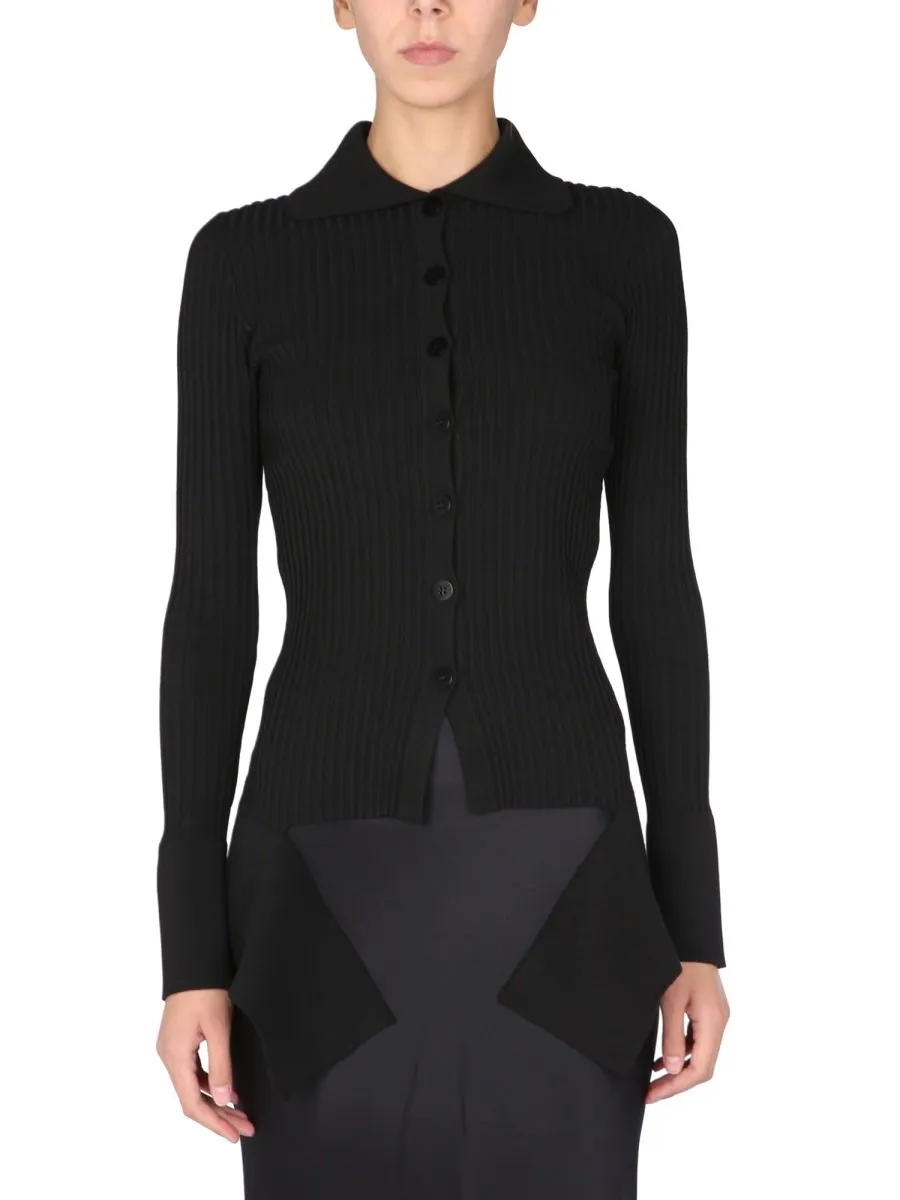 Andrea Adamo Cut Out Detail Cardigan