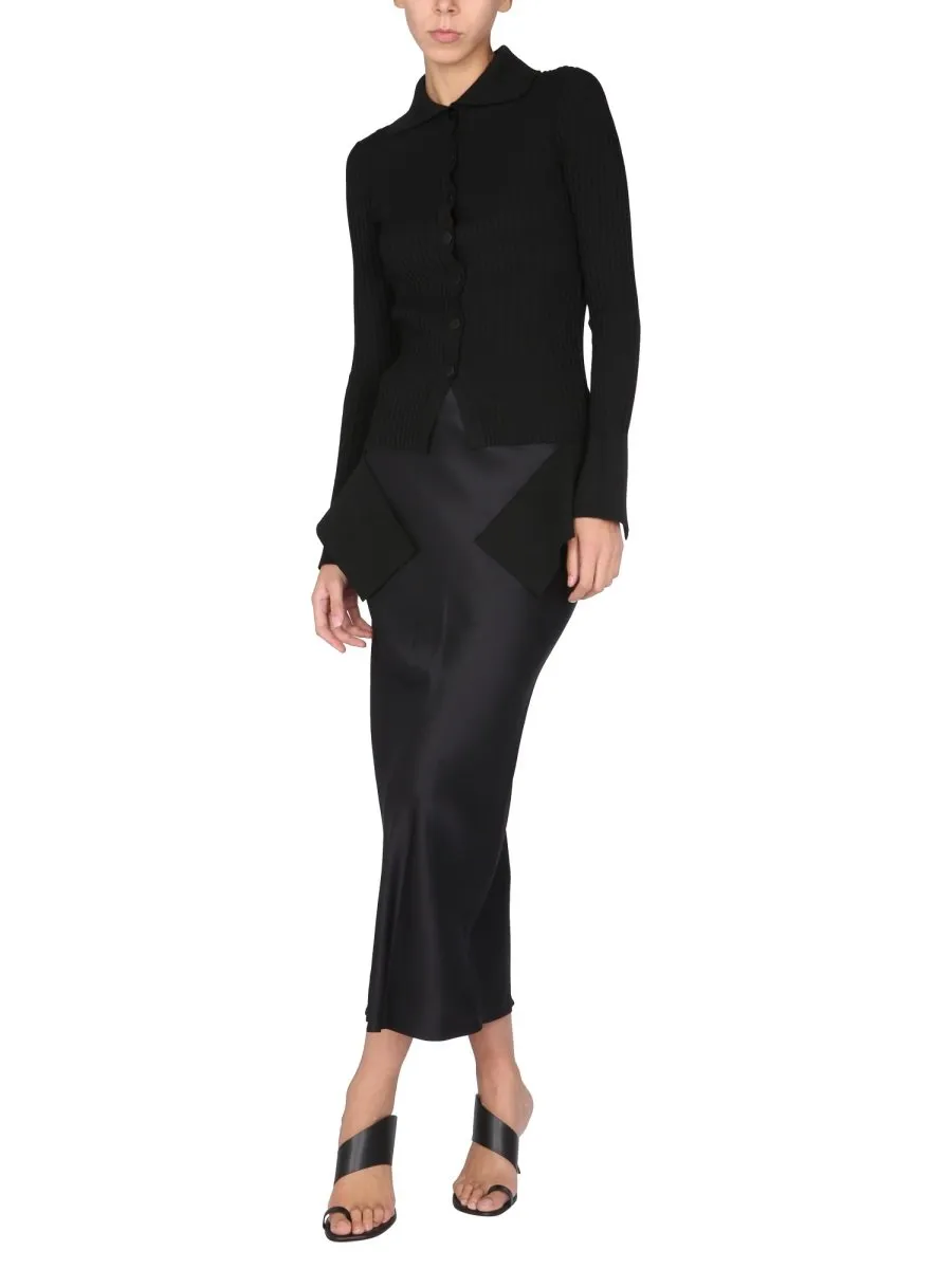 Andrea Adamo Cut Out Detail Cardigan