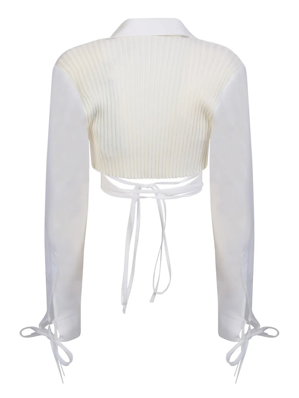 Andrea Adamo V-Neck Cropped Wrap Blouse