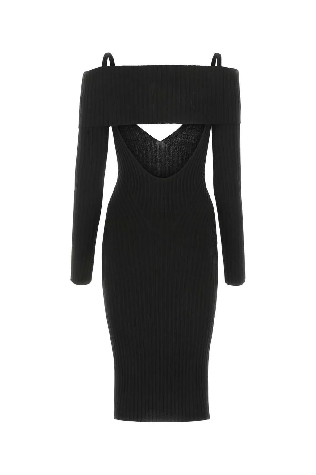 Andrea Adamo Cut-Out Knitted Midi Dress