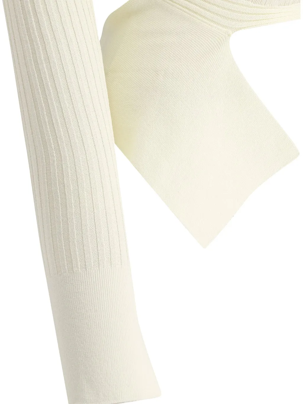 Andrea Adamo Cut-Out Square-Neck Knitted Top