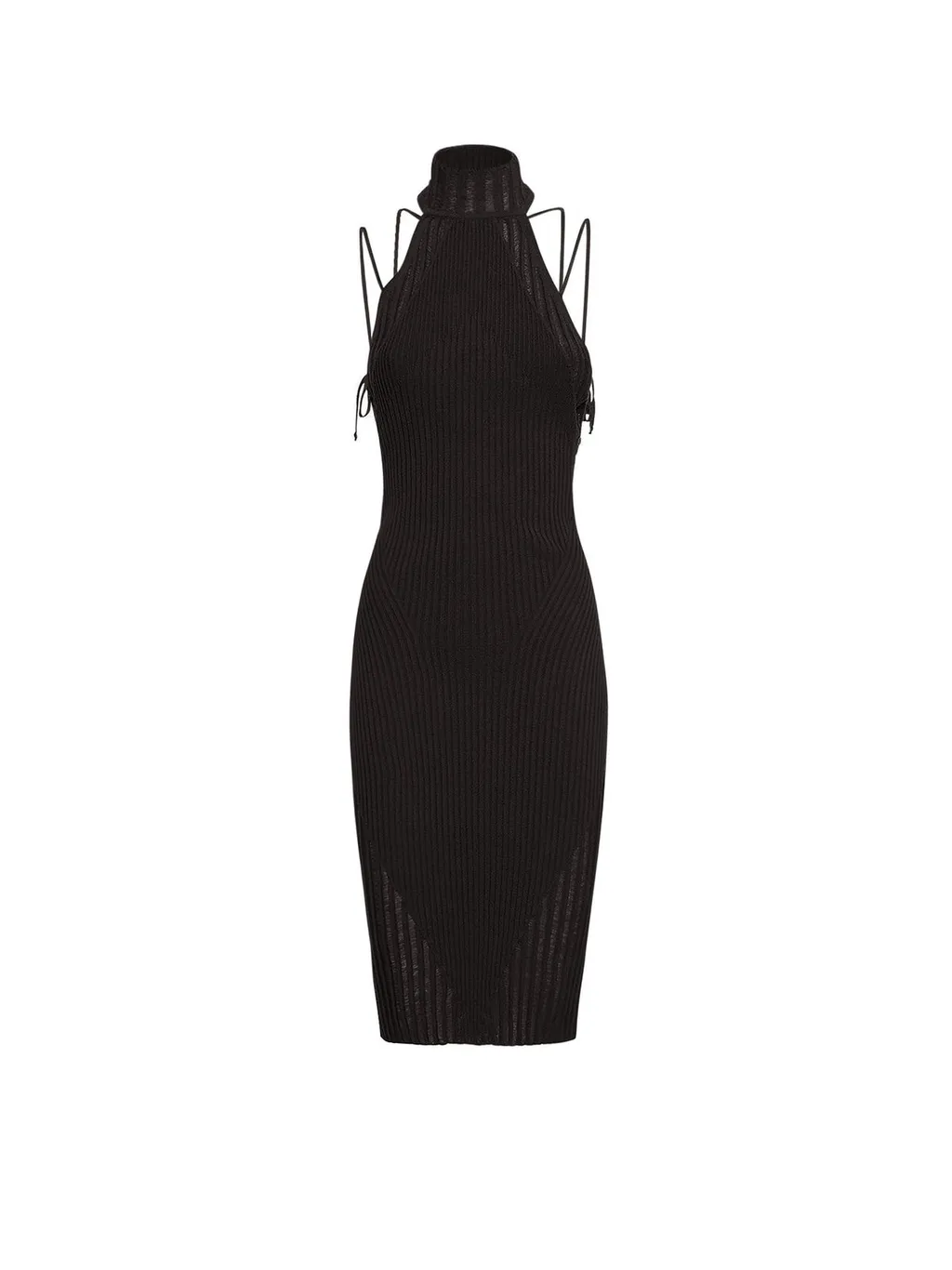 Andrea Adamo Halterneck Sleeveless Knitted Midi Dress