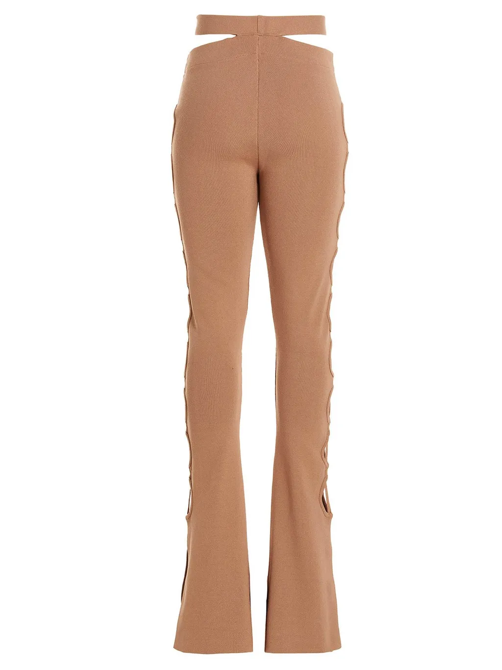 Andrea Adamo High Waist Cut Out Detailed Bootcut Trousers