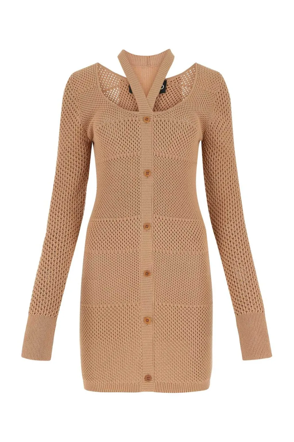 Andrea Adamo Racerback Knitted Midi Dress