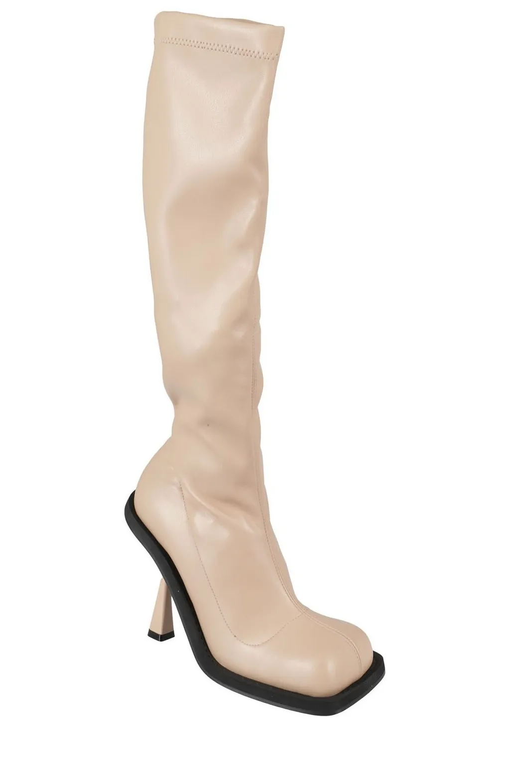 Andreadamo Square-Toe Zipped Knee-High Boots