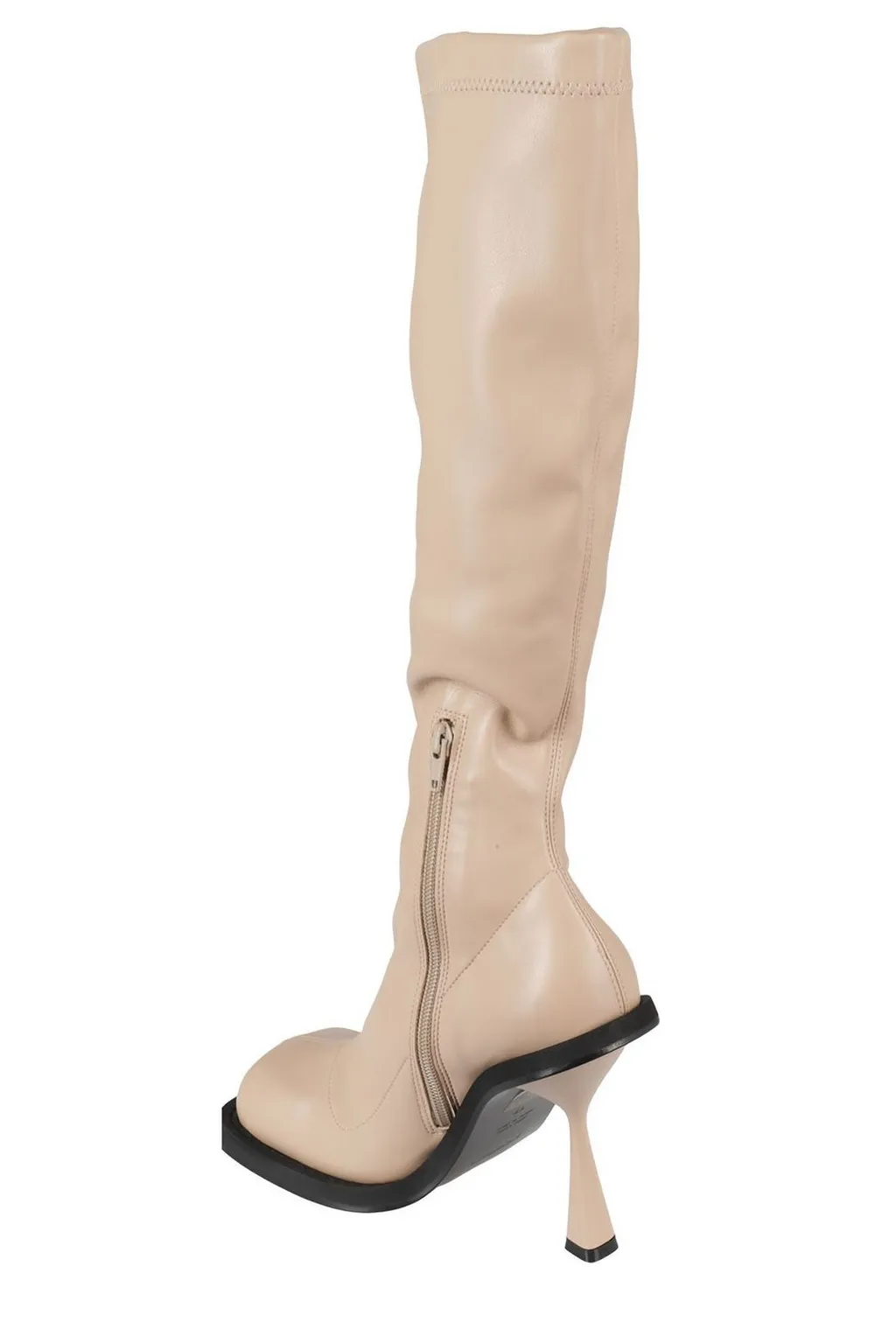 Andreadamo Square-Toe Zipped Knee-High Boots