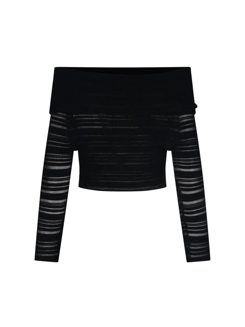 Andreadamo Off-Shoulder Long Sleeve Top