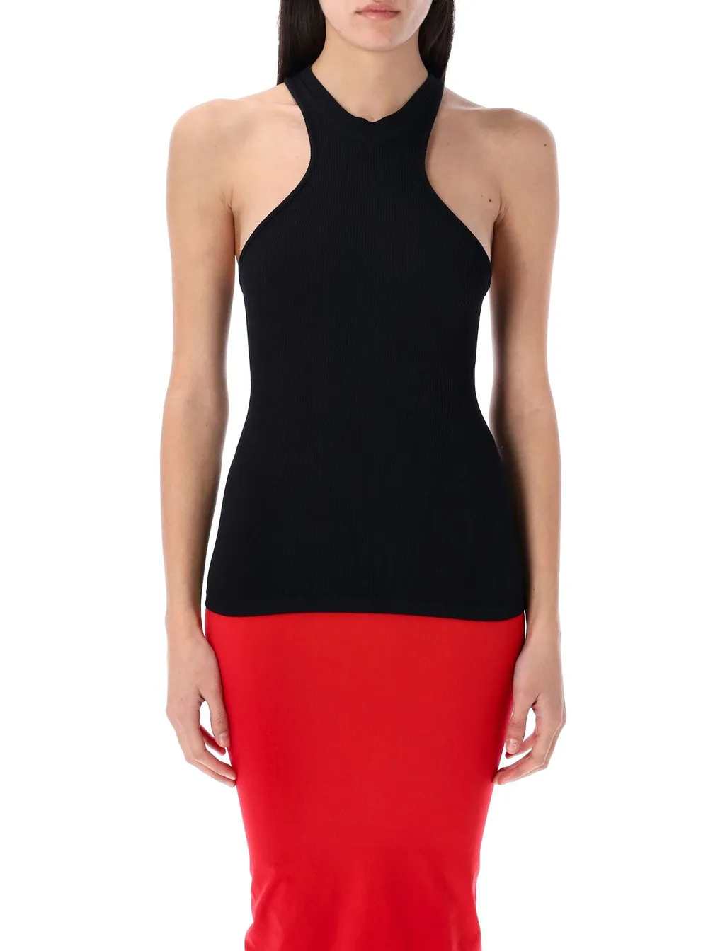 Andreadamo Ribbed Jersey Sleeveless Top