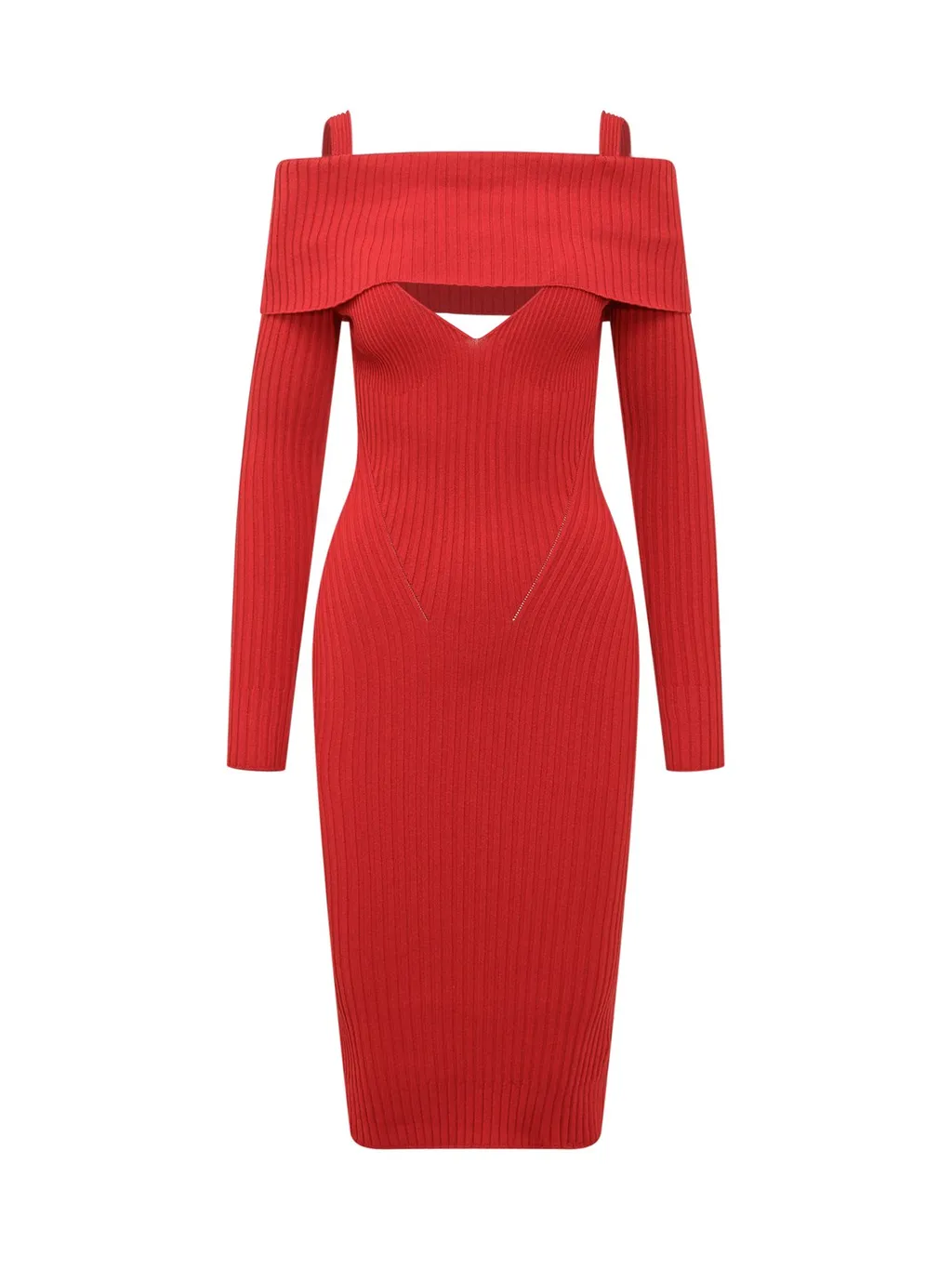 Andreadamo Off-Shoulder Knit Dress