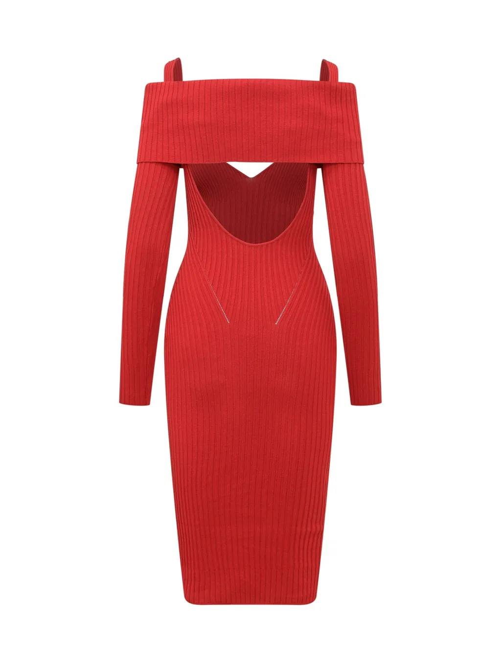 Andreadamo Off-Shoulder Knit Dress