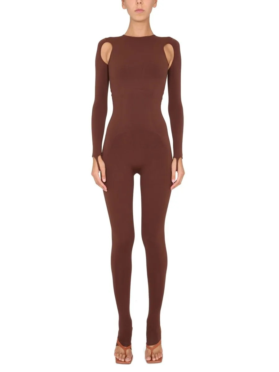 Andreadamo Full Jumpsuit With Cutout Accents