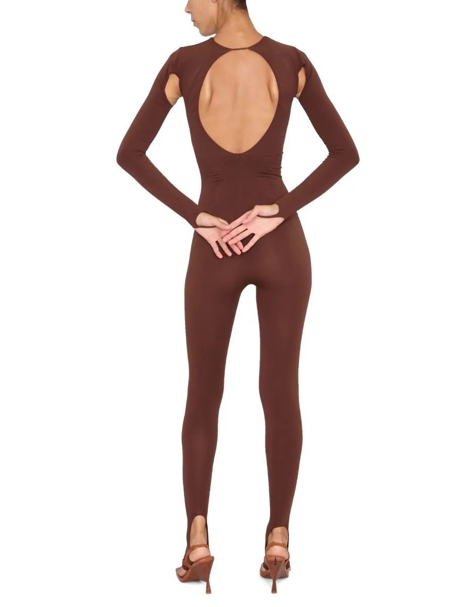 Andreadamo Full Jumpsuit With Cutout Accents