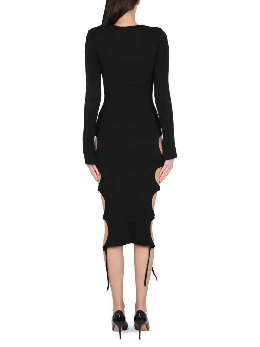 Andreadamo Cut Out Detail Midi Dress
