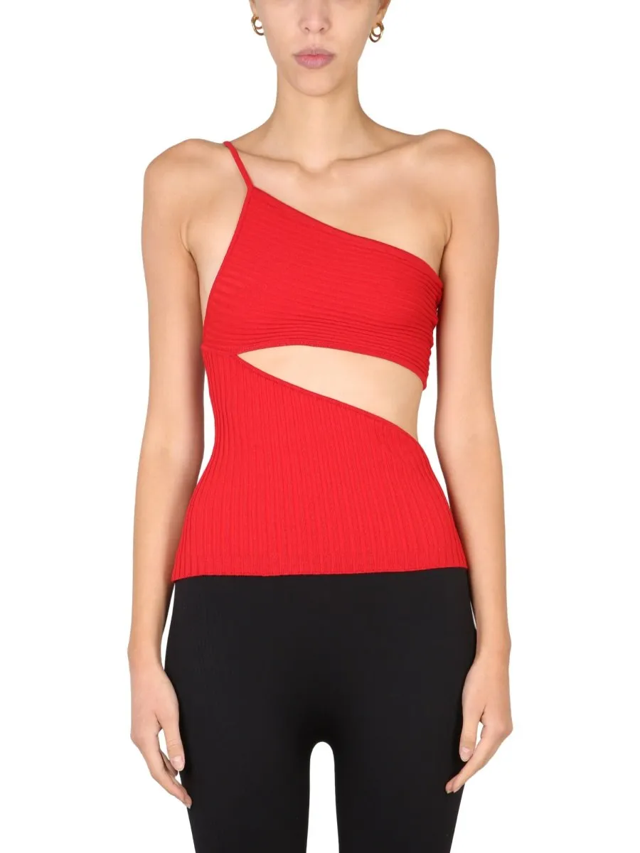 Andreadamo Asymmetric Cutout Top