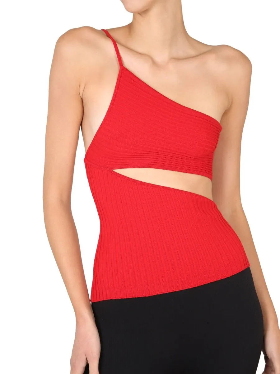 Andreadamo Asymmetric Cutout Top