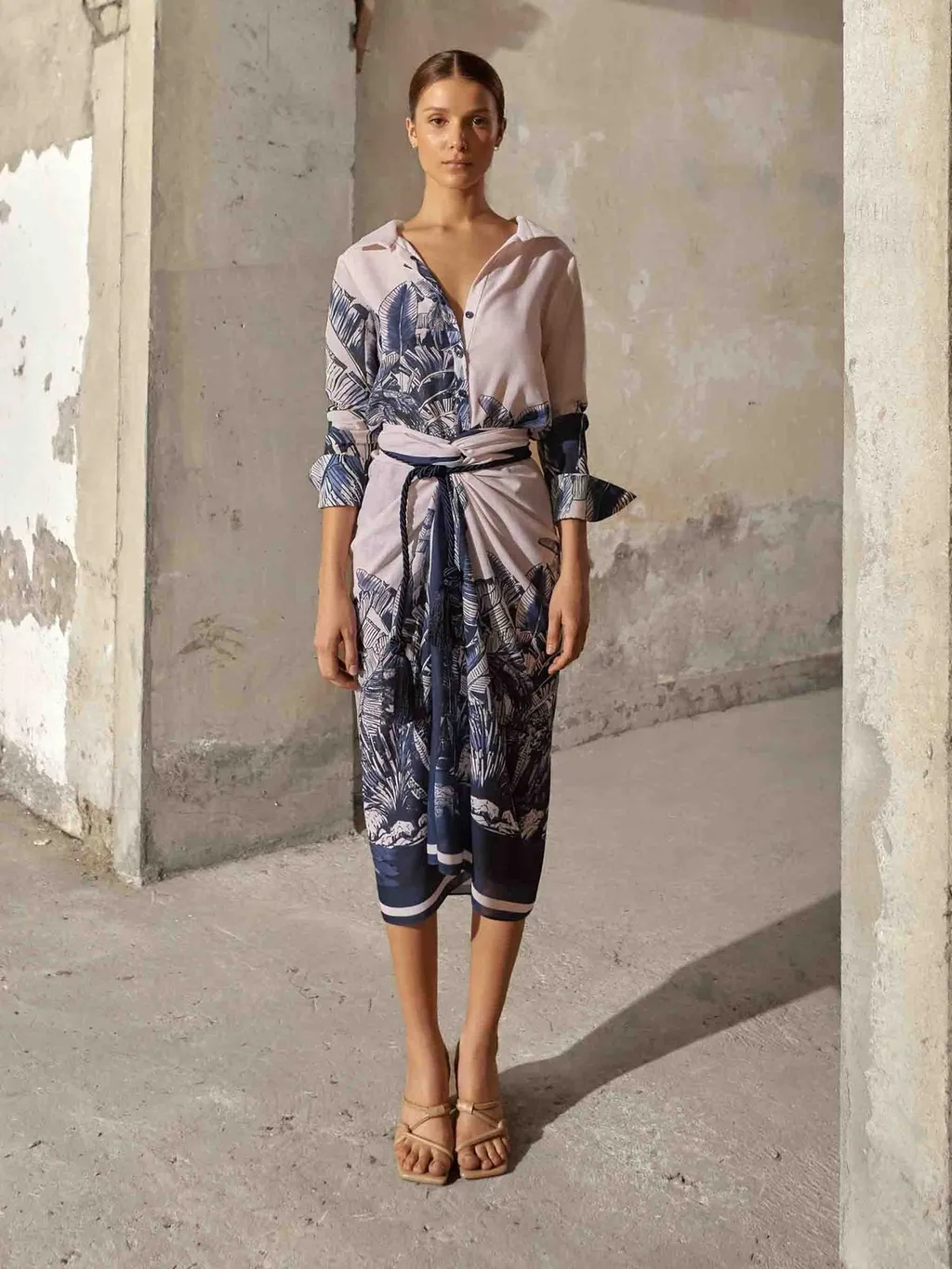Andres Otalora Printed Linen Blouse