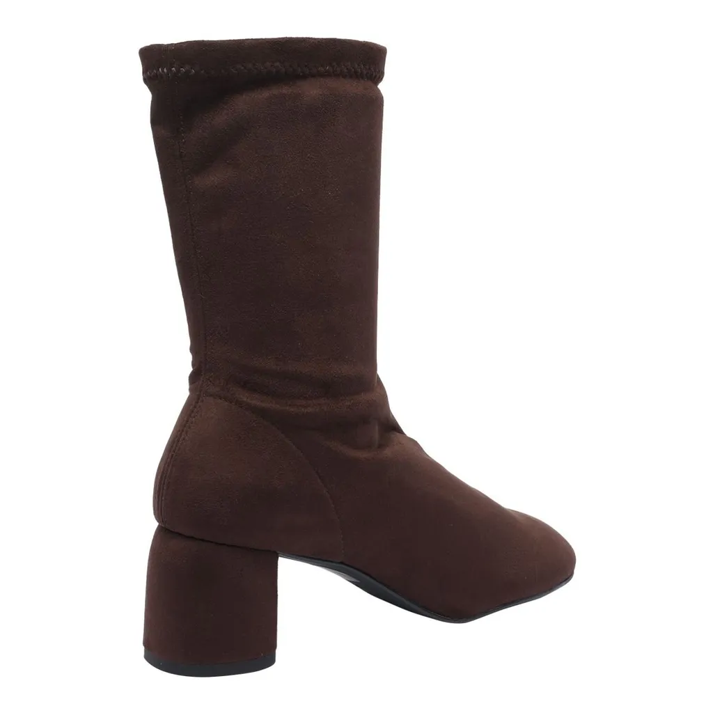 Angel Alarcon Stretch Suede-Effect Boots
