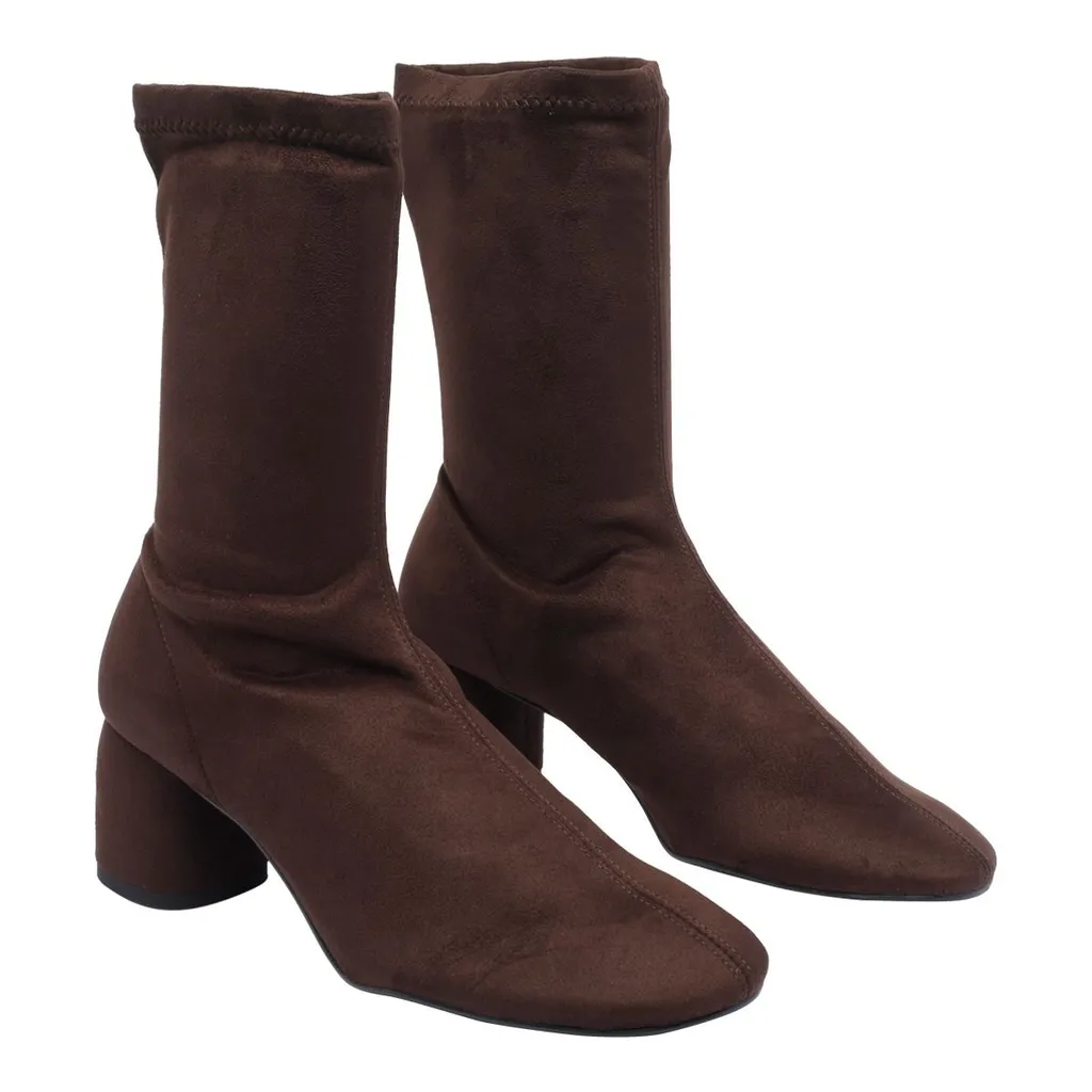 Angel Alarcon Stretch Suede-Effect Boots