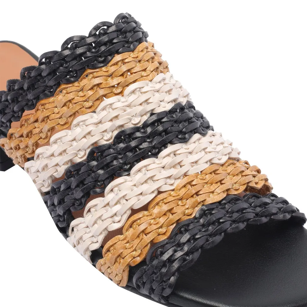 Angel Alarcon Woven Slide Sandals