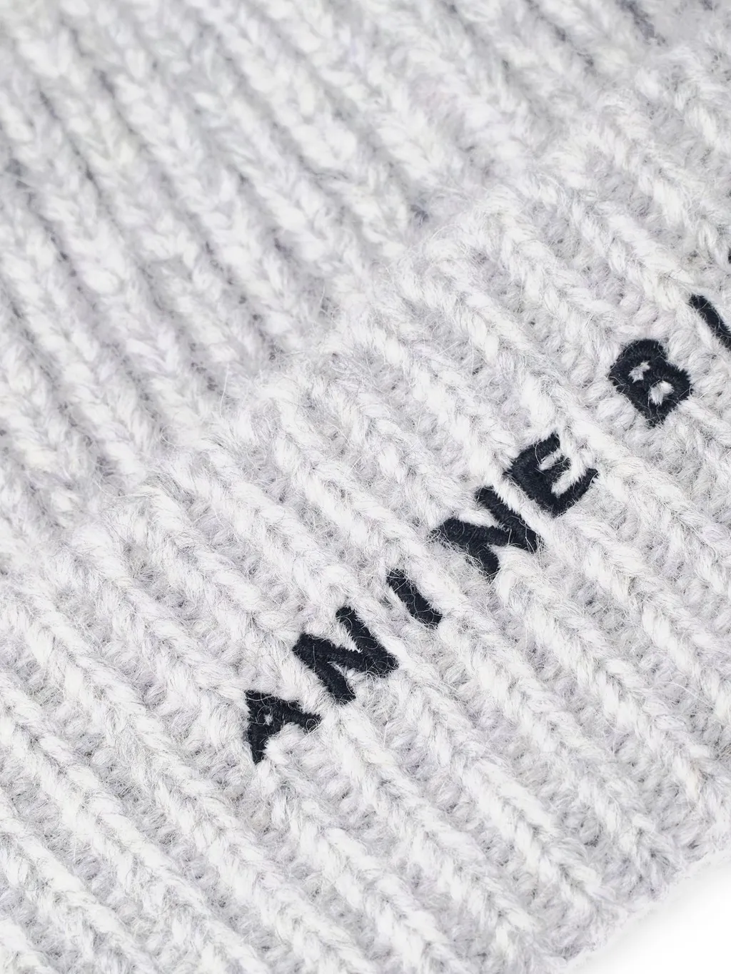 Anine Bing Elia Logo Embroidered Beanie