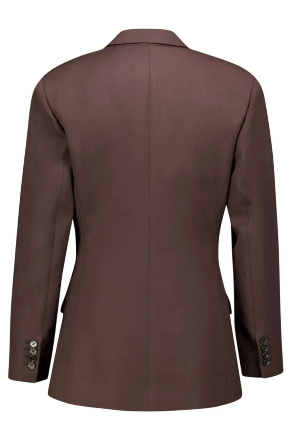 Anine Bing Double-Breasted Padded Shoulder Blazer