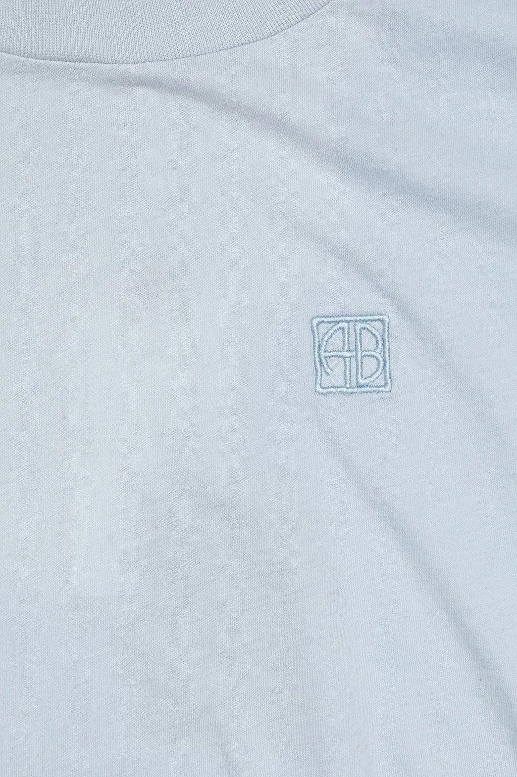 Anine Bing Logo Embroidered Cropped T-Shirt