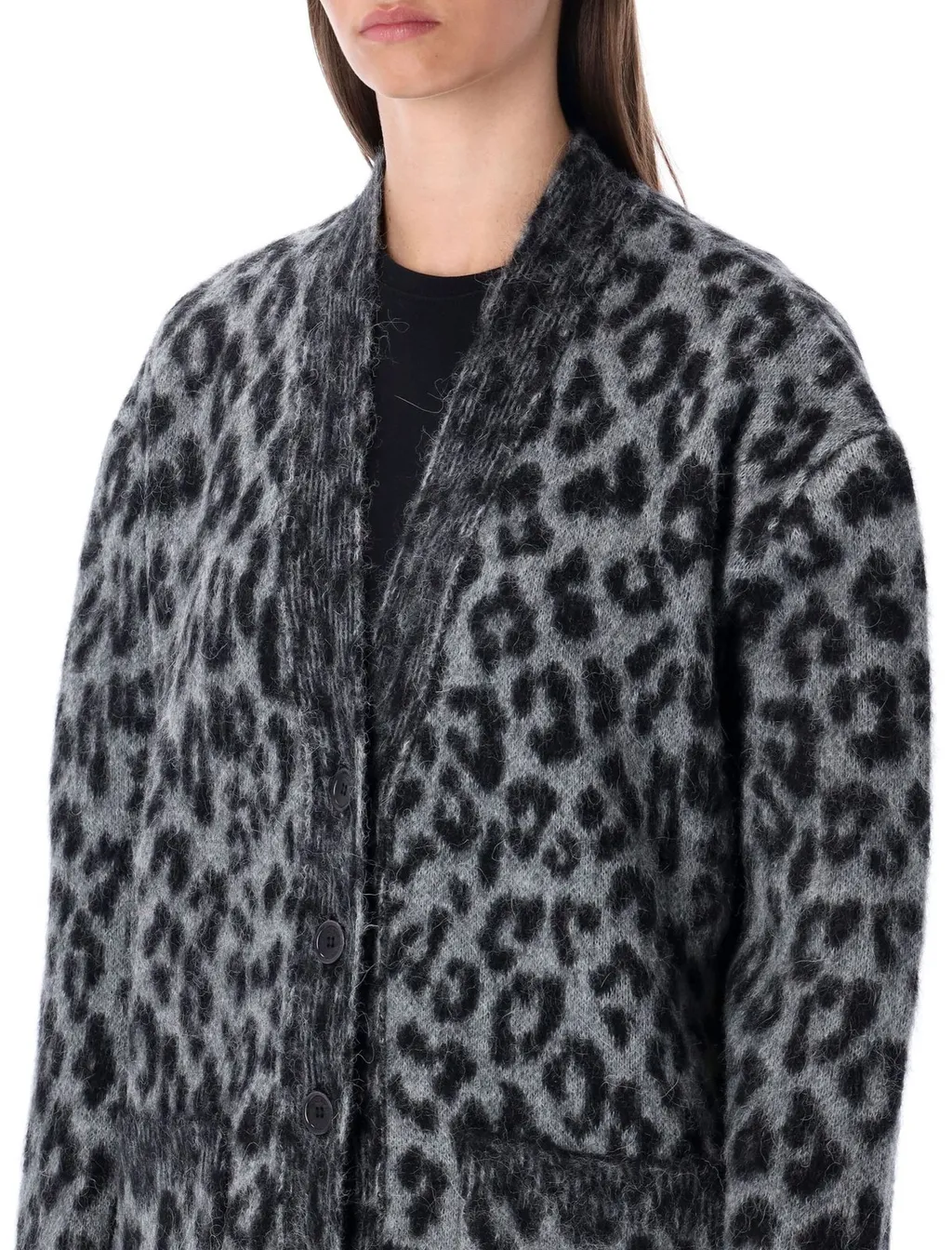 Anine Bing Banks Leopard-Print Oversized Cardigan