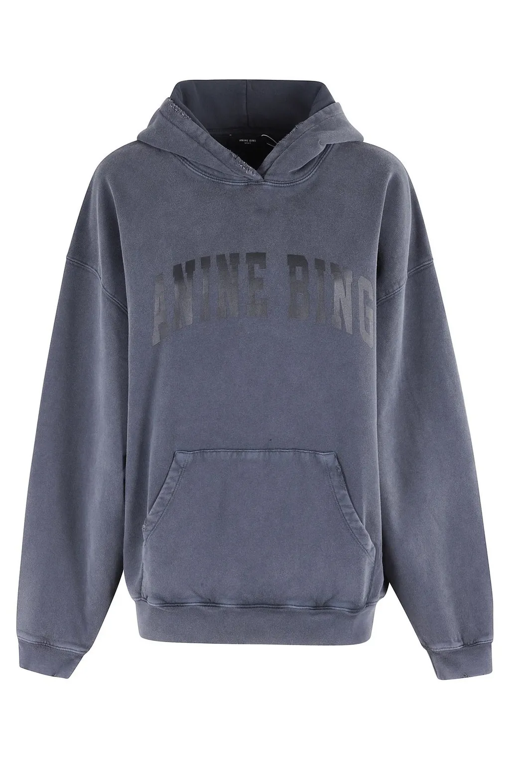 Anine Bing Harvey Distressed Logo Printed Hoodie