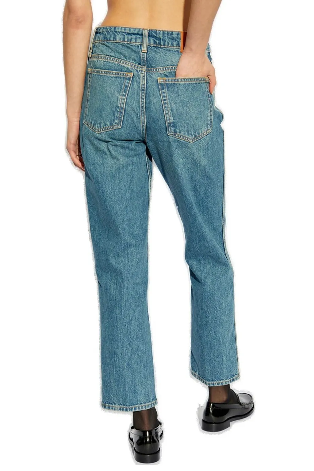 Anine Bing Vin High Waist Cropped Jeans