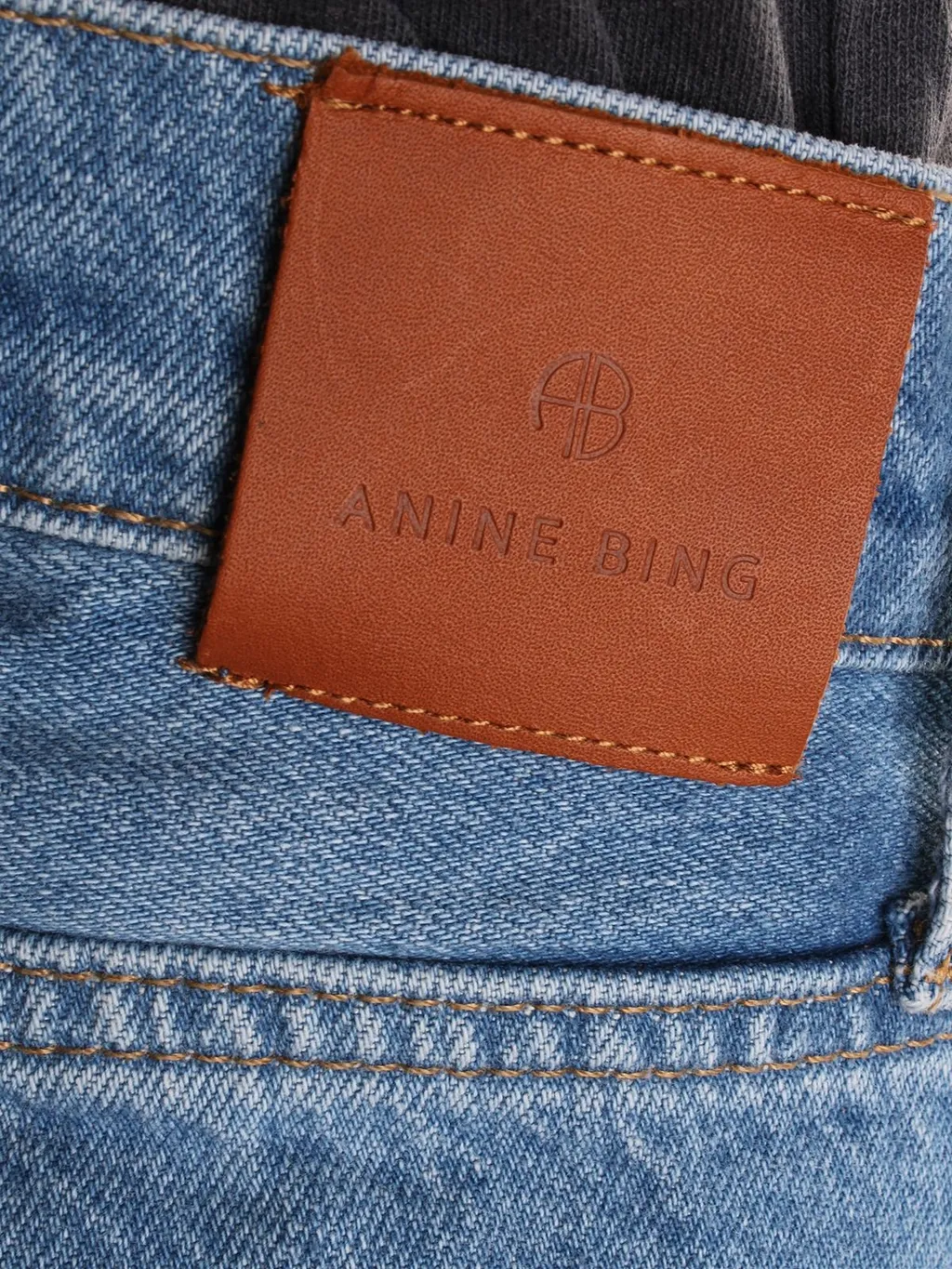 Anine Bing Hugh Logo Patch Jeans