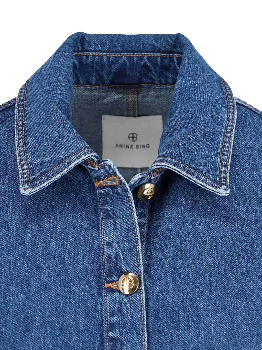 Anine Bing Buttoned Denim Jacket