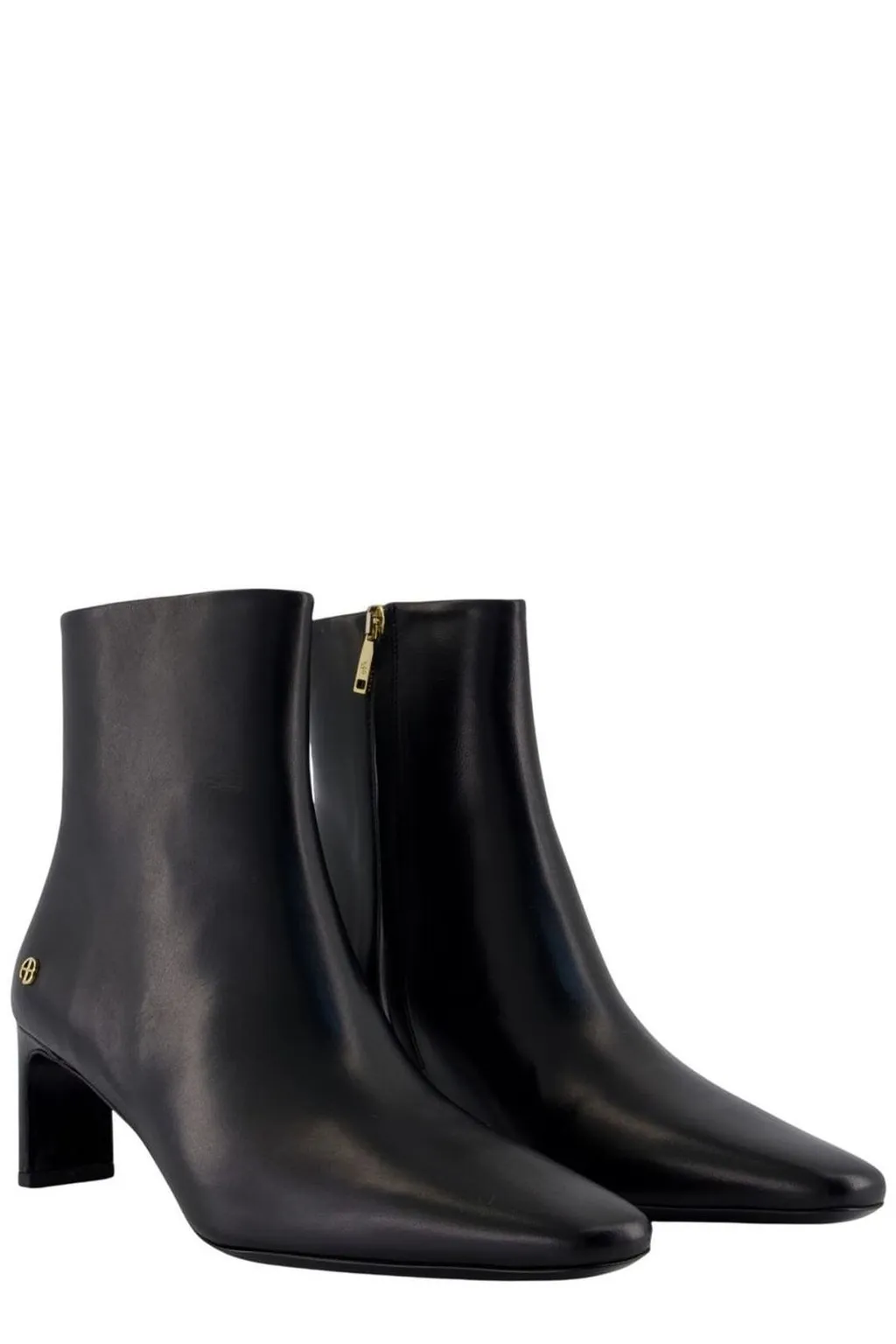 Anine Bing Jayden Square-Toe Ankle Boots