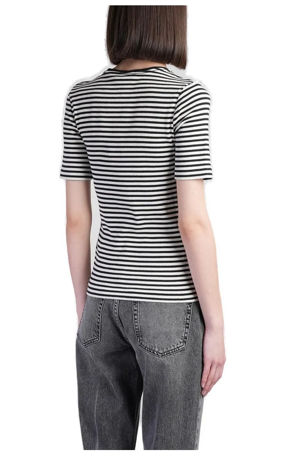 Anine Bing Alessia Striped Knitted T-Shirt