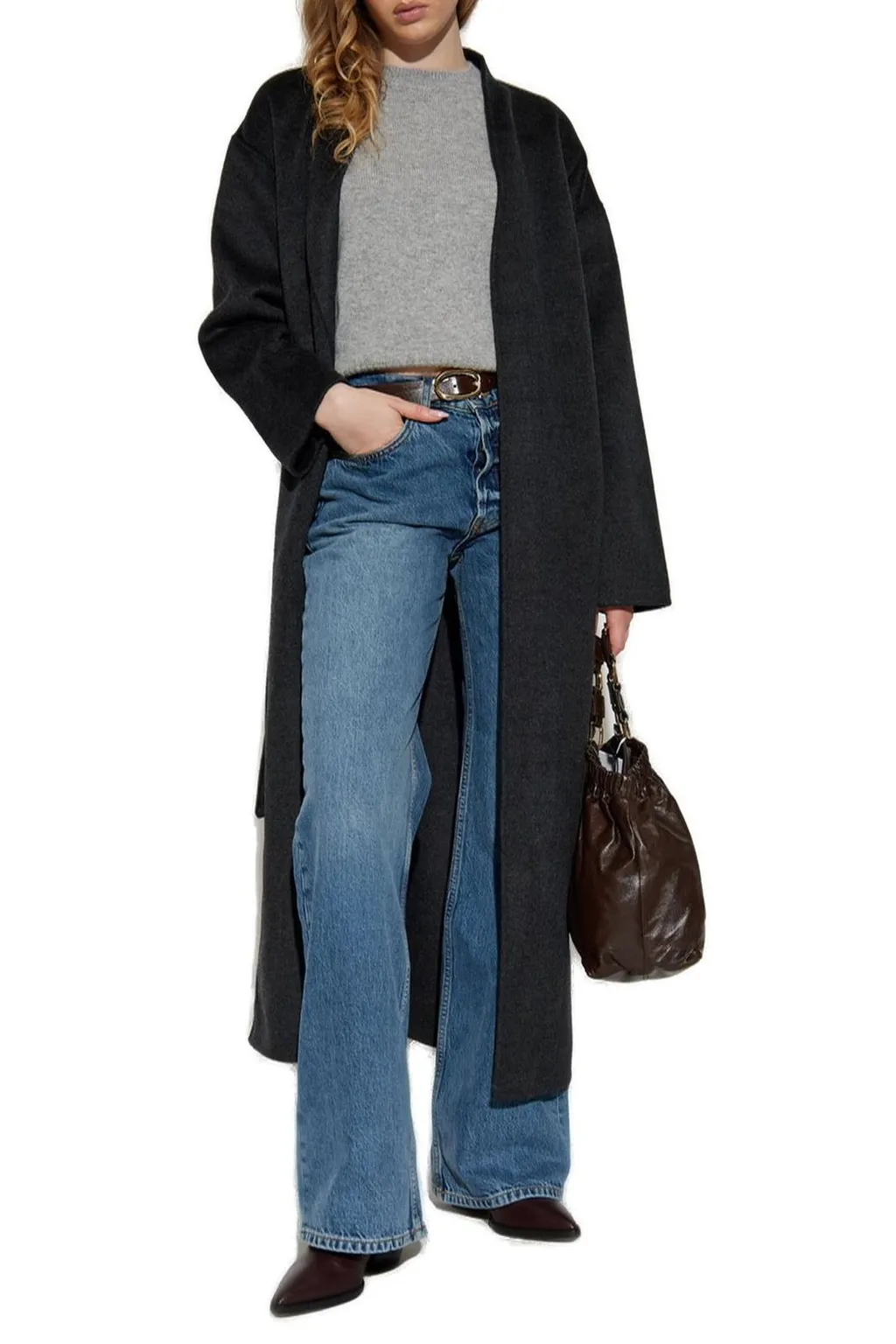Anine Bing Self-Tie Wrap Coat