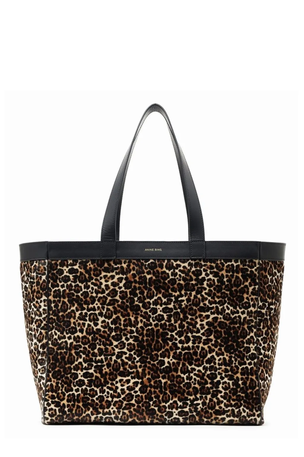 Anine Bing Leopard Printed Large Rio Shopper Bag