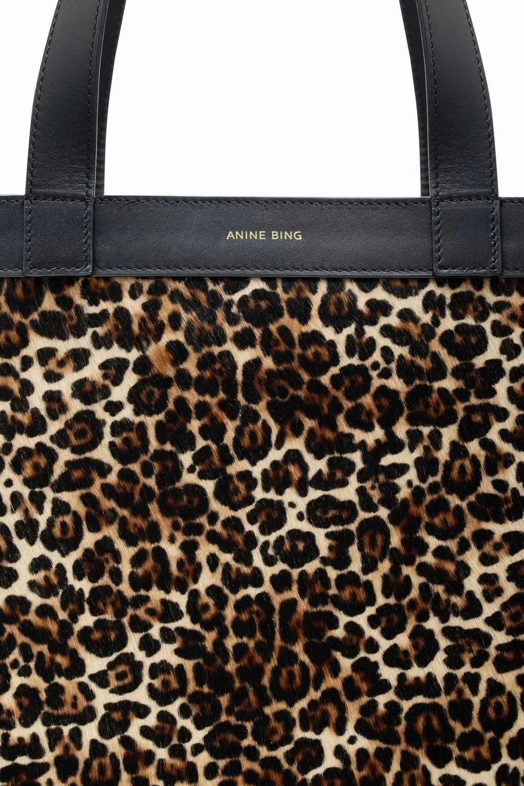 Anine Bing Leopard Printed Large Rio Shopper Bag
