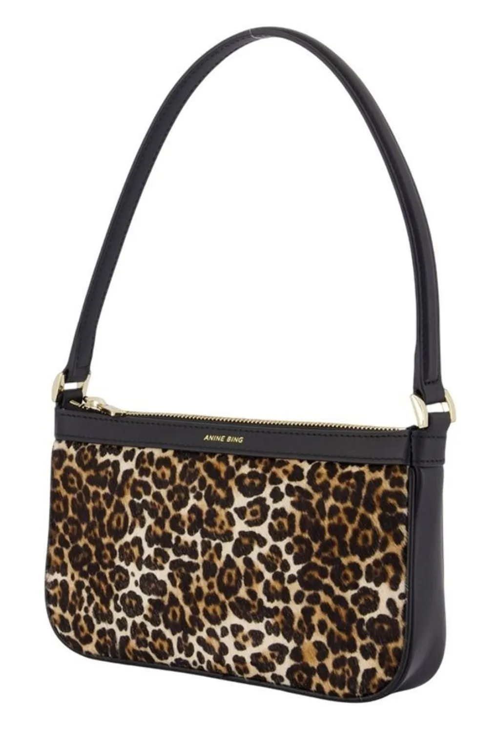 Anine Bing Mini Elly Leopard-Printed Zipped Shoulder Bag
