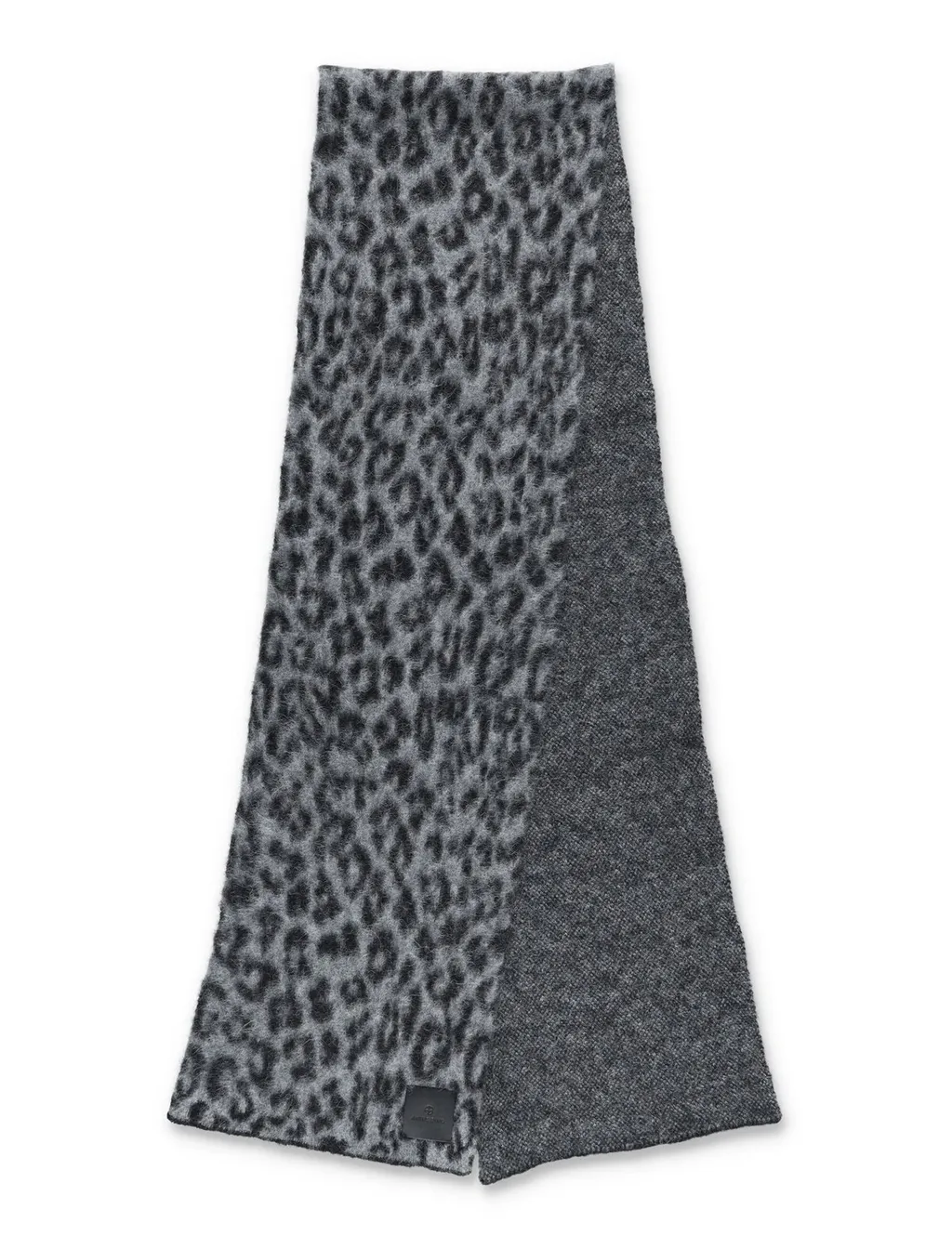 Anine Bing Leopard Printed Knitted Scarf
