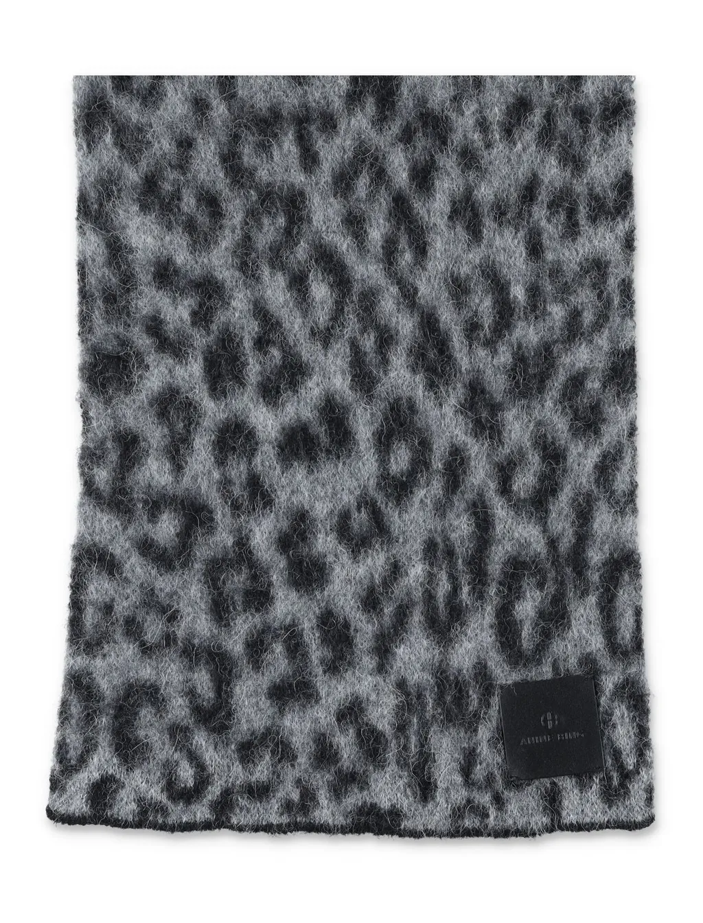 Anine Bing Leopard Printed Knitted Scarf