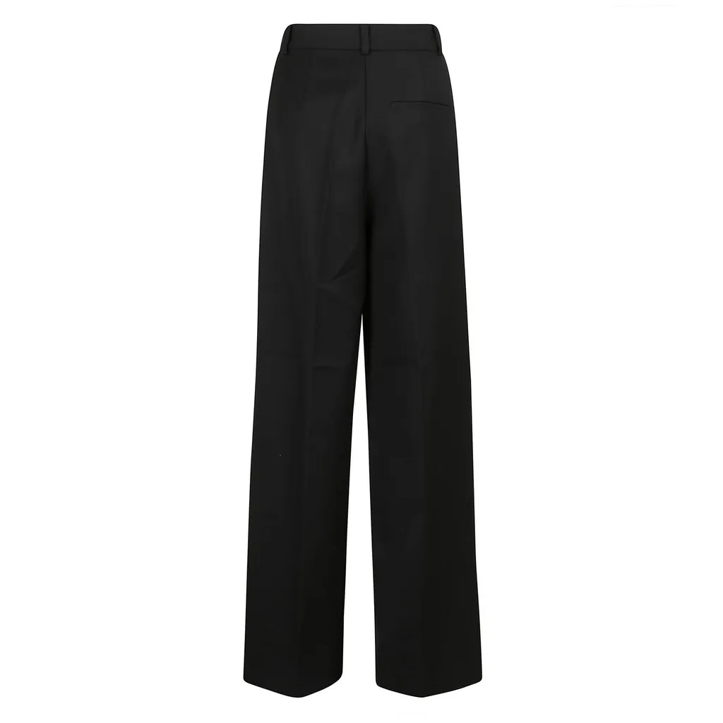Anine Bing Lou Pleated Wide-Leg Trousers