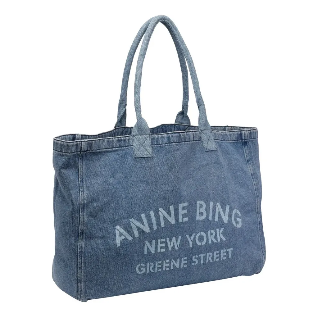 Anine Bing Leo Denim Tote Bag