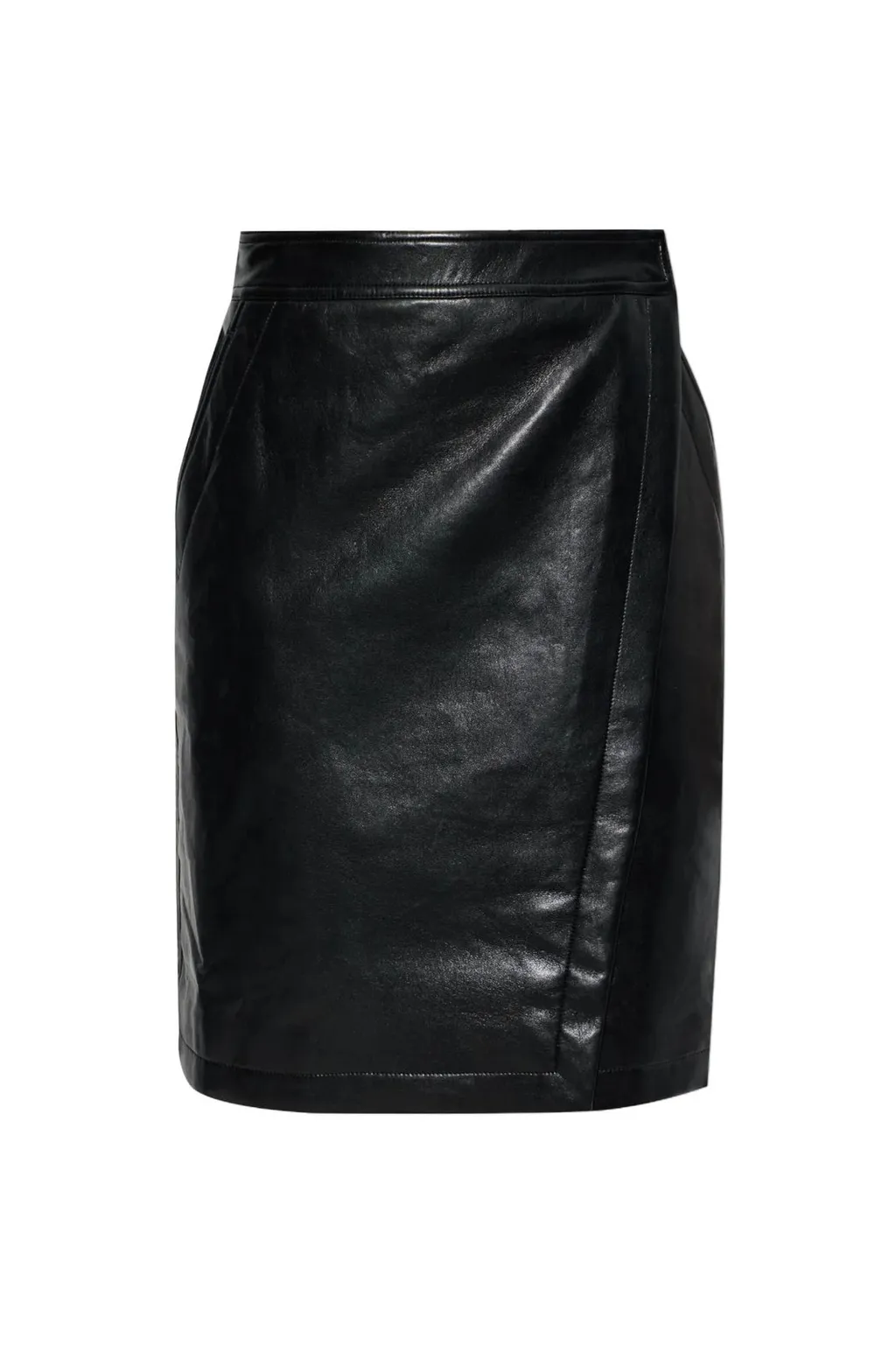 Anine Bing Leather-Trimmed Skirt