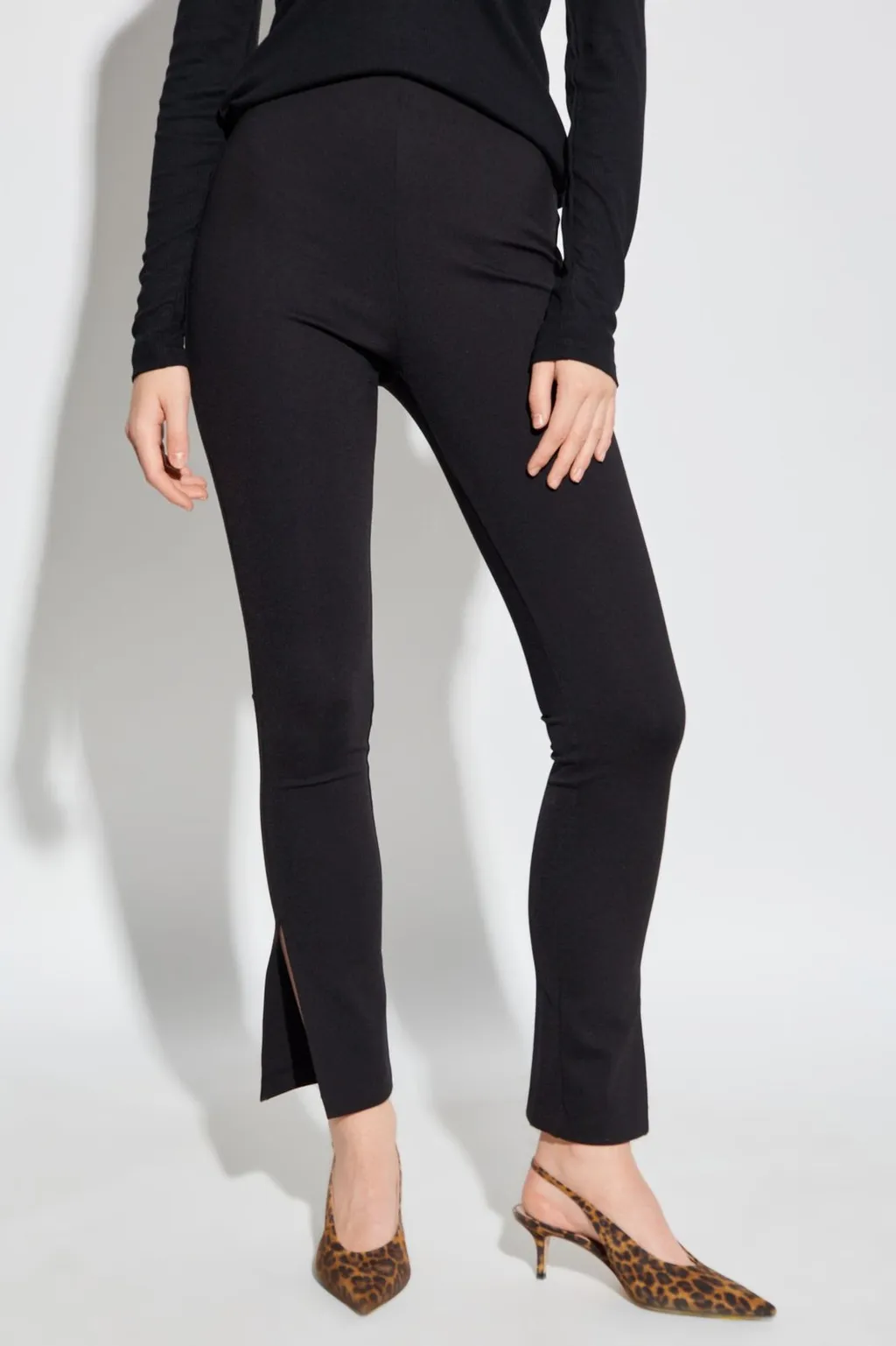 Anine Bing Kylie Split-Hem Pants
